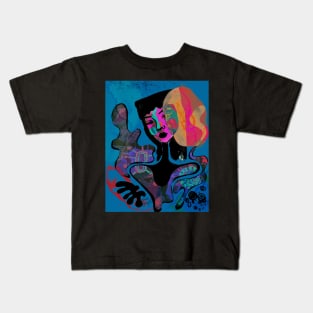 Psychedelic portrait Kids T-Shirt